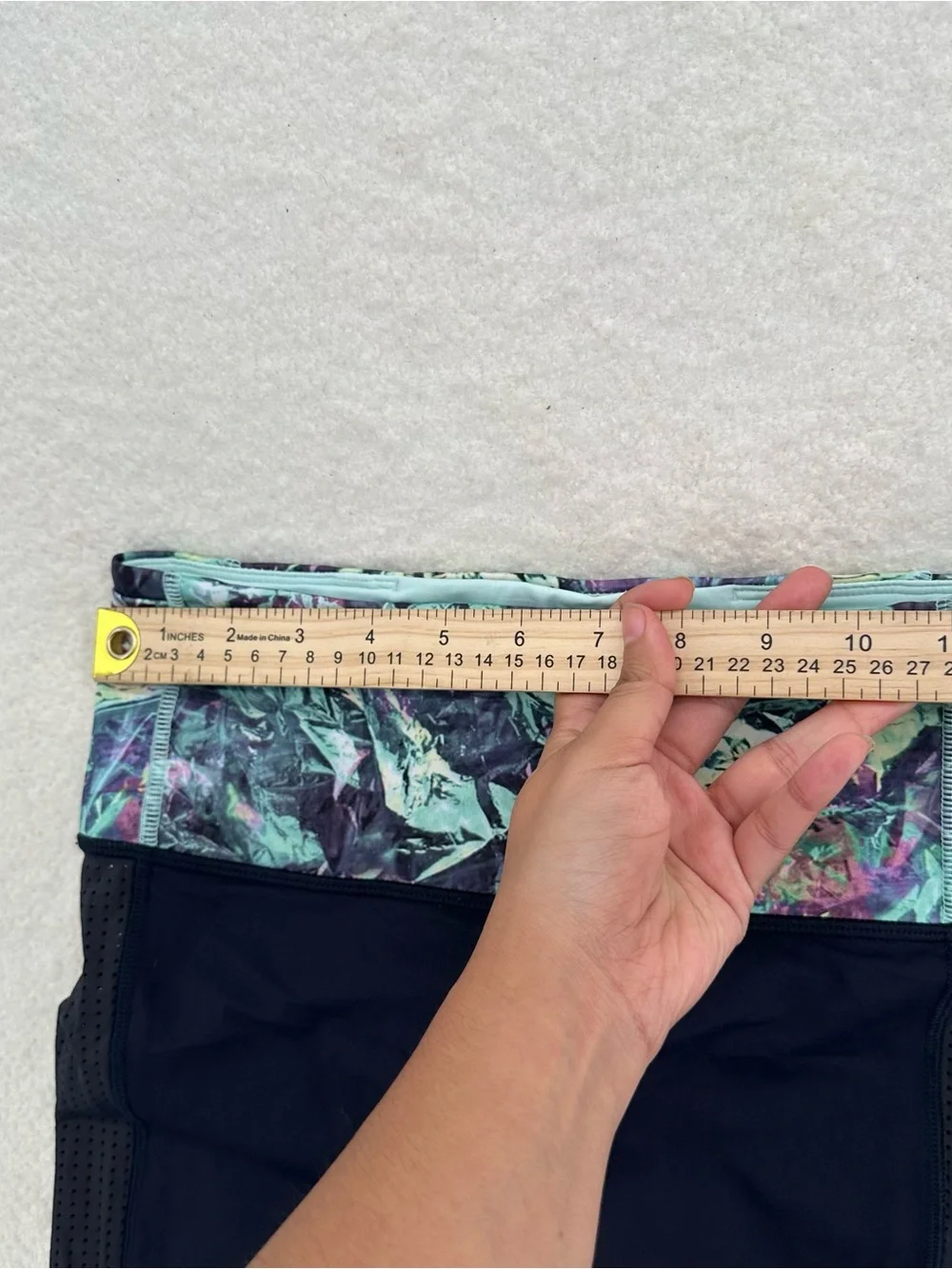 Lululemon Camo Style Capri Leggings in Navy